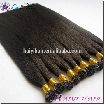 Cabelo liso 1g da ponta do queratina de Prebonded / extensões 100g / pack humanas do cabelo reto das extensões 9A do cabelo da fusão da costa